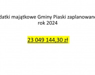Na ostatniej sesji Rada Gminy Piaski przyjęła budżet gminy na 2024.