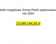 Na ostatniej sesji Rada Gminy Piaski przyjęła budżet gminy na 2024.