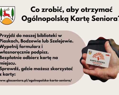 Co zrobić, aby odebrać Ogólnopolską Kartę Seniora