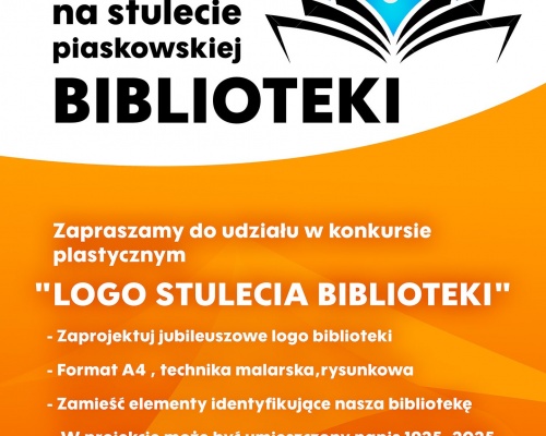 KONKURS NA JUBILEUSZOWE LOGO BIBLIOTEKI! 